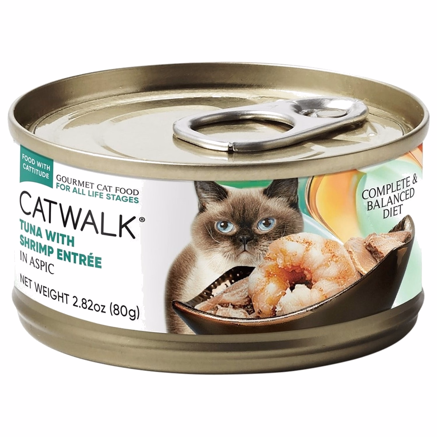 CATWALK 貓濕糧 - 吞拿魚 + 海蝦主食罐 80g