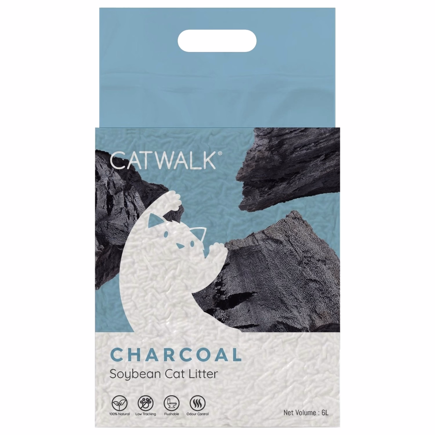 CATWALK豆腐貓砂 - 幼條 - 活性炭 6L