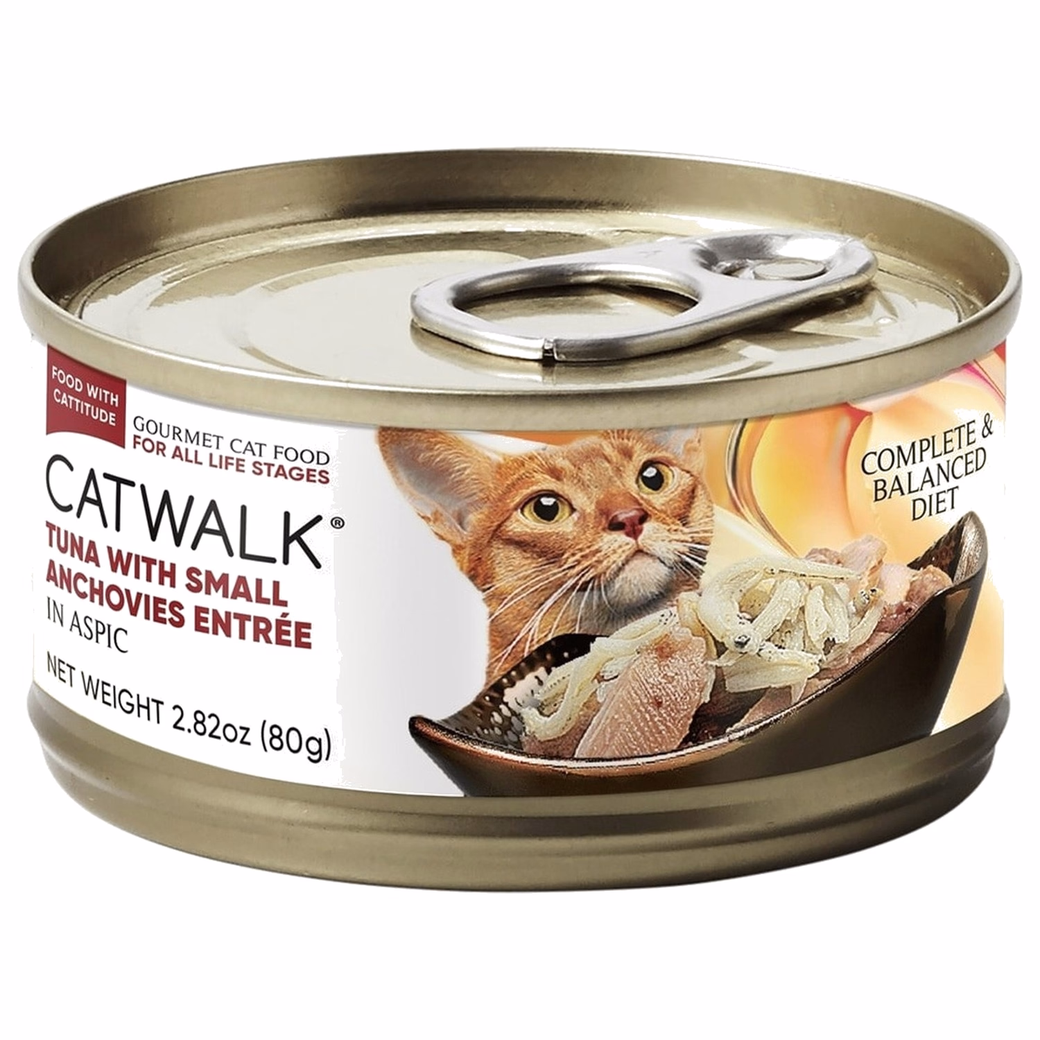 CATWALK 貓濕糧 - 吞拿魚 + 小鯷魚主食罐 80g