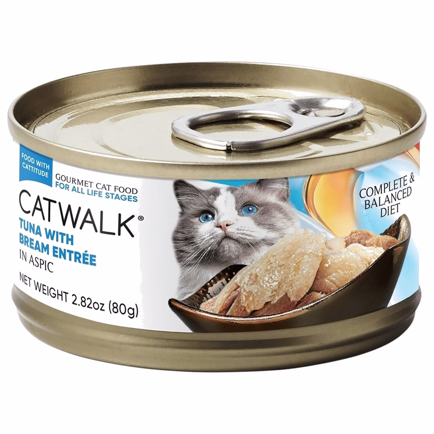 CATWALK 貓濕糧 - 吞拿魚 + 鯛魚主食罐 80g