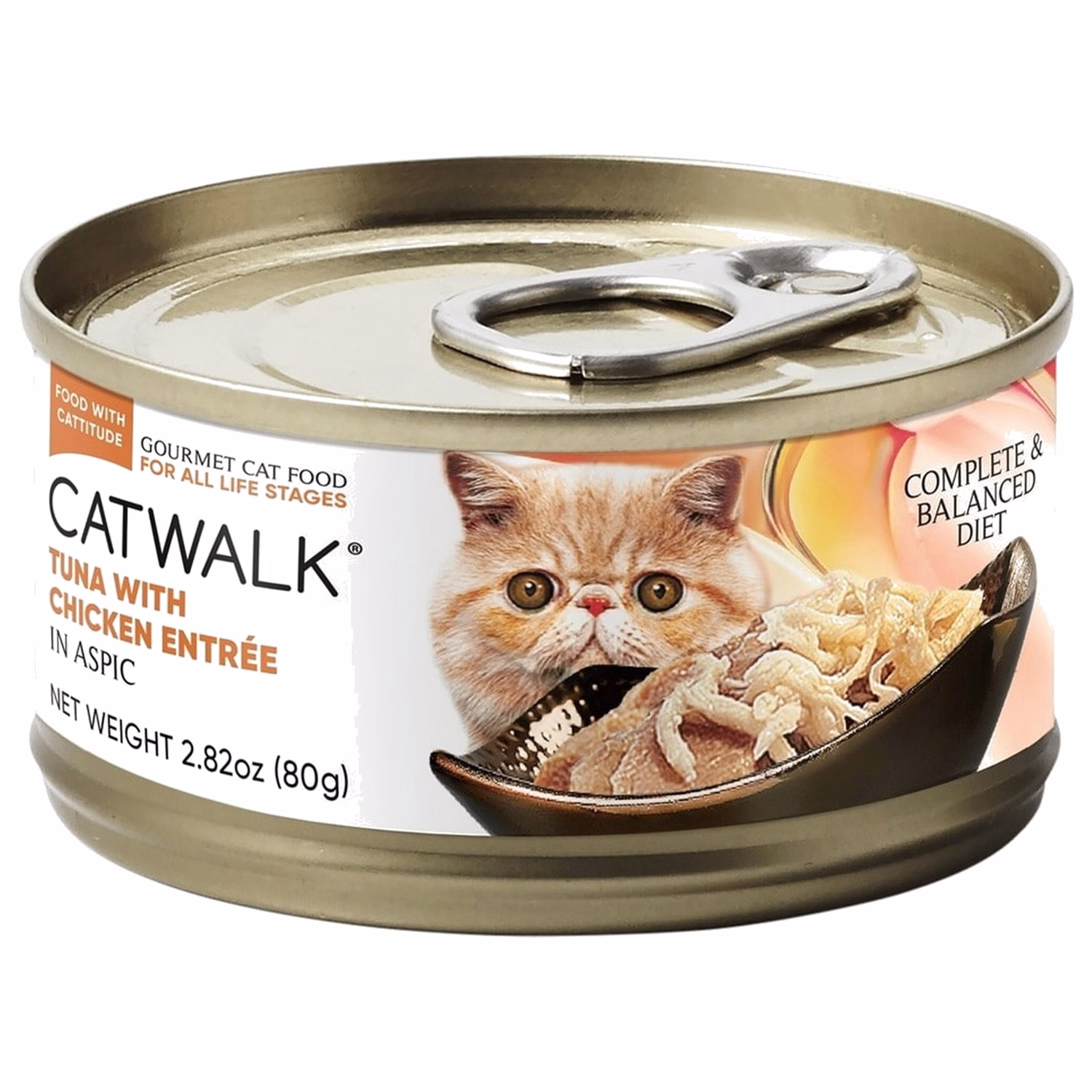 CATWALK 貓濕糧 - 吞拿魚 + 雞肉主食罐 80g