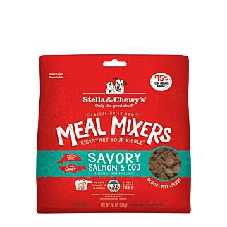 Stella & Chewys Dog Food - Meal Mixer - Freeze Dried Savory Salmon & Cod 18oz
