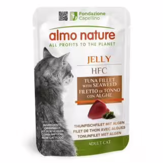 Almo Nature 貓濕糧 - HFC Jelly - 海藻吞拿魚柳 55g