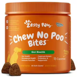 Zesty Paws 狗皮膚健康 -  防吃便便咀嚼軟粒 - 雞肉味 315g (90粒) - EXP 30-09-2026