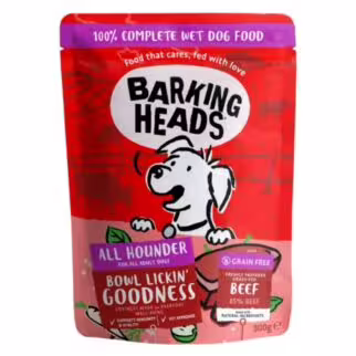 Barking Heads Grain Free Dog Pouch - Beef 300g