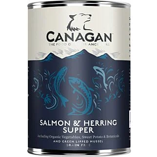 Canagan (原之選) 天然無穀物狗罐頭 - 三文魚及鯡魚配方 400g