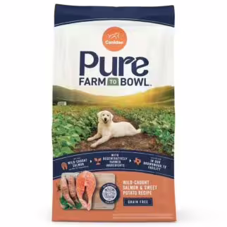 Canidae Dog Food - PURE Grain Free - Wild Caught Salmon & Sweet Potato 12lb