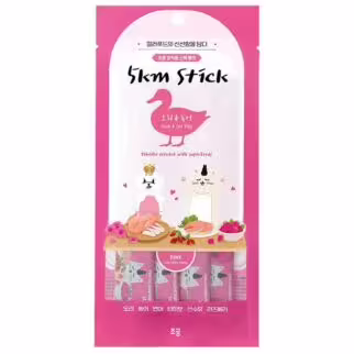 Chogong 韓國朝貢貓小食(粉紅色) - 5km Stick系列 - 鴨胸肉 56g (4 x 14g)