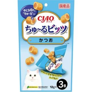 CIAO 日本貓小食(CS-173) - 流心粒粒-鰹魚味 (12gx3)