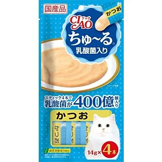 CIAO Cat Treat (SC-232) - Churu Skipjack Puree (with lactobacillus) (14gx4)