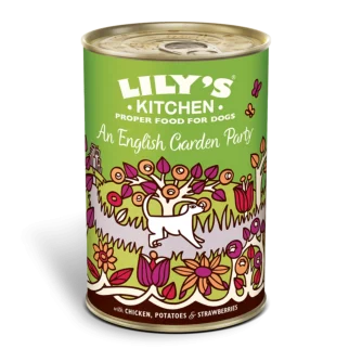 Lilys Kitchen Dog Can - An English Garden Party - Chicken Potatoes & Strawberries 400g