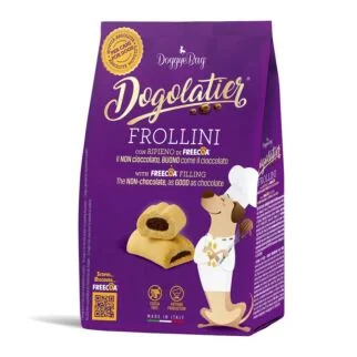 Doggye Bag Dog Treat - Dogolatier Frollini with Freecoa Filling - Grain Free Carob Cream Biscuits 180g