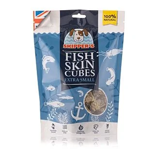 Skippers Dog Treat - Fish Skin Cubes Extra Small 250g