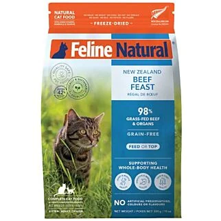 Feline Natural Freeze Dried Cat Food - Beef Feast 320g