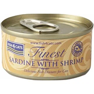Fish4Cats Can Food - Finest Sardine With Shrimp 70g