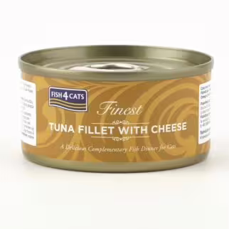 Fish4Cats Can Food - Finest Tuna Fillet with Cheese 70g
