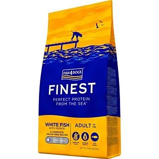 Fish4Dogs Finest Dog Food - Large Bites - Ocean White Fish