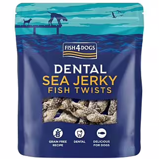 Fish4Dogs Dog Dental Treat - Sea Jerky Fish Twists 100g