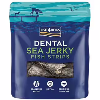 Fish4Dogs Dog Dental Treat - Sea Jerky Fish Strips 100g