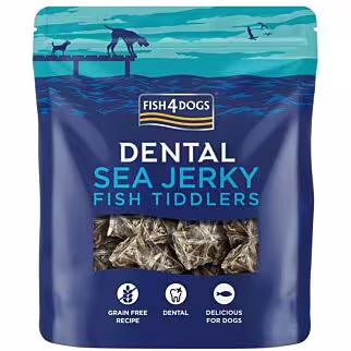 Fish4Dogs Dog Dental Treat - Sea Jerky Fish Tiddlers 115g