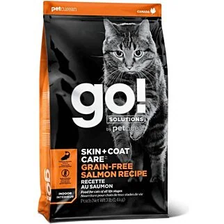 Go! SOLUTIONS Cat Food - Skin & Coat Care - Grain Free Salmon 8lb