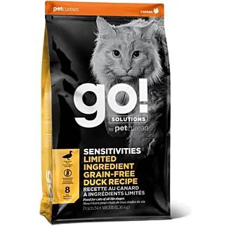 Go! SOLUTIONS Cat Food - Sensitivities - Limited Ingredient Grain Free Duck 8lb
