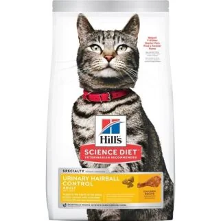 Hills Science Diet Cat Food - Urinary Hairball Control Adult 3.5lb