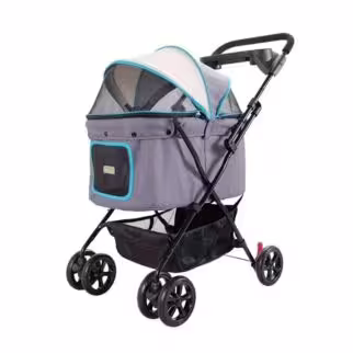 IBIYAYA Easy Strolling Pet Buggy – Simple Gray