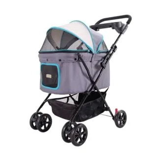 IBIYAYA Easy Strolling Pet Buggy – Simple Gray
