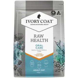 IVORY COAT Cat Food - Oral Care - Chicken & Freeze Dried Raw Lamb 4kg