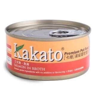 Kakato Cat & Dog Can - Salmon in Broth 170g