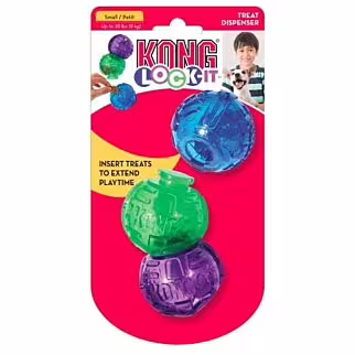 KONG Dog Toy - Treat Dispenser Lock-It 3-pk