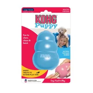 KONG Puppy Chew Toy - Blue - Large (30-65lbs / 13-30kg)