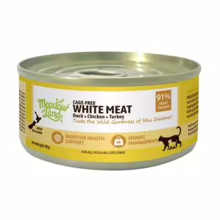 Meadowland 紐西蘭貓主食罐 - 白肉 - 鴨肉 & 雞肉 & 火雞肉 80g