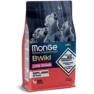 MONGE BWild Dog Food - Puppy & Junior - Wild Deer