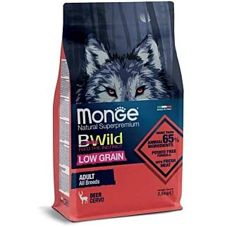MONGE 低穀物野生系列 - 成犬乾糧- 鹿肉配方