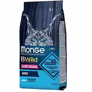 MONGE 低穀物野生系列 - 成貓乾糧 - 鯷魚肉配方