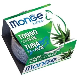 MONGE 貓罐頭 - 清新鮮果系列 - 吞拿魚蘆薈 (幼貓) 配方 80g