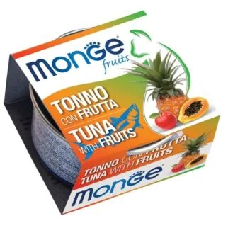 MONGE 貓罐頭 - 清新鮮果系列 - 吞拿魚雜果配方 80g