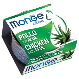 MONGE 幼貓罐頭 - 清新鮮果系列 - 雞肉蘆薈配方 80g