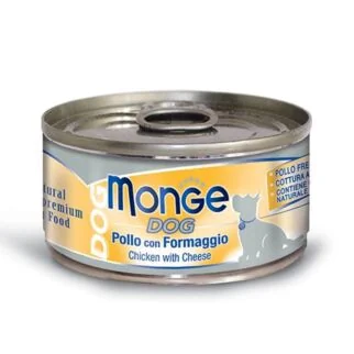 MONGE Dog Can - Chicken with Cheese 95g