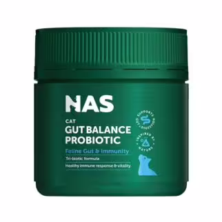 Natural Animal Solutions (NAS) Gut Balance Probiotic Powder (Support Healthy Digestion) for Cats 80g