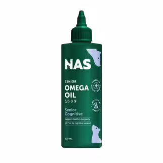 Natural Animal Solutions (NAS) Omega 369 Oil (Supports Health & Longevity) for Senior Cat (Cognitive) 200ml