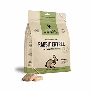 Vital Essentials Cat Food - Freeze-Dried Mini Patties - Rabbit 8oz