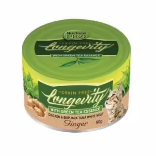 Nurture Pro Longevity Cat Can - Chicken & Skipjack Tuna with Ginger 80g