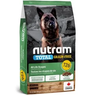 Nutram 加拿大紐頓狗乾糧 - T26 無榖物無薯大型犬 - 羊肉及豆莢配方