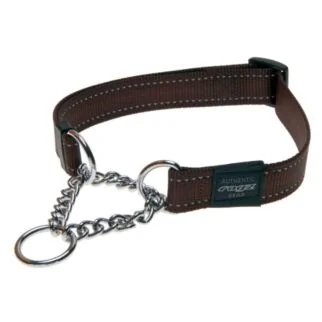 ROGZ Obedience Half-Check Collar - Brown - L