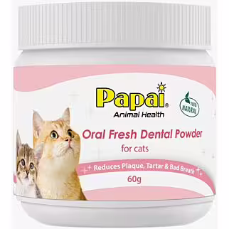 Papai Oral Fresh Dental Powder Supplement for Cats  - Salmon Flavor - 60g