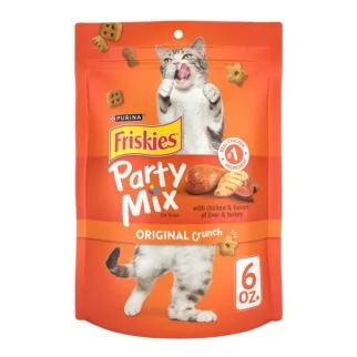 Purina Friskies Cat Treat - Party Mix Original Crunch 6oz - EXP 31-07-2026