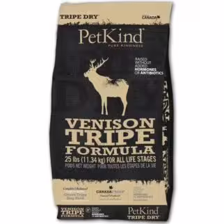 PetKind 無穀物狗乾糧 - 鹿肉鹿草胃及牛草胃配方 25lb